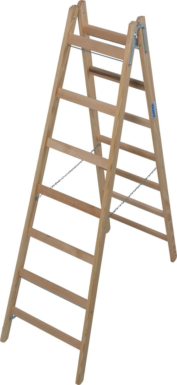 Drabina dwustronna drewniana 2x7 3,25m Krause Stabilo 170095 Cechy główne