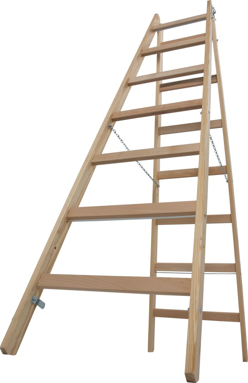 Drabina dwustronna drewniana 2x7 3,25m Krause Stabilo 170095 Zastosowanie w praktyce