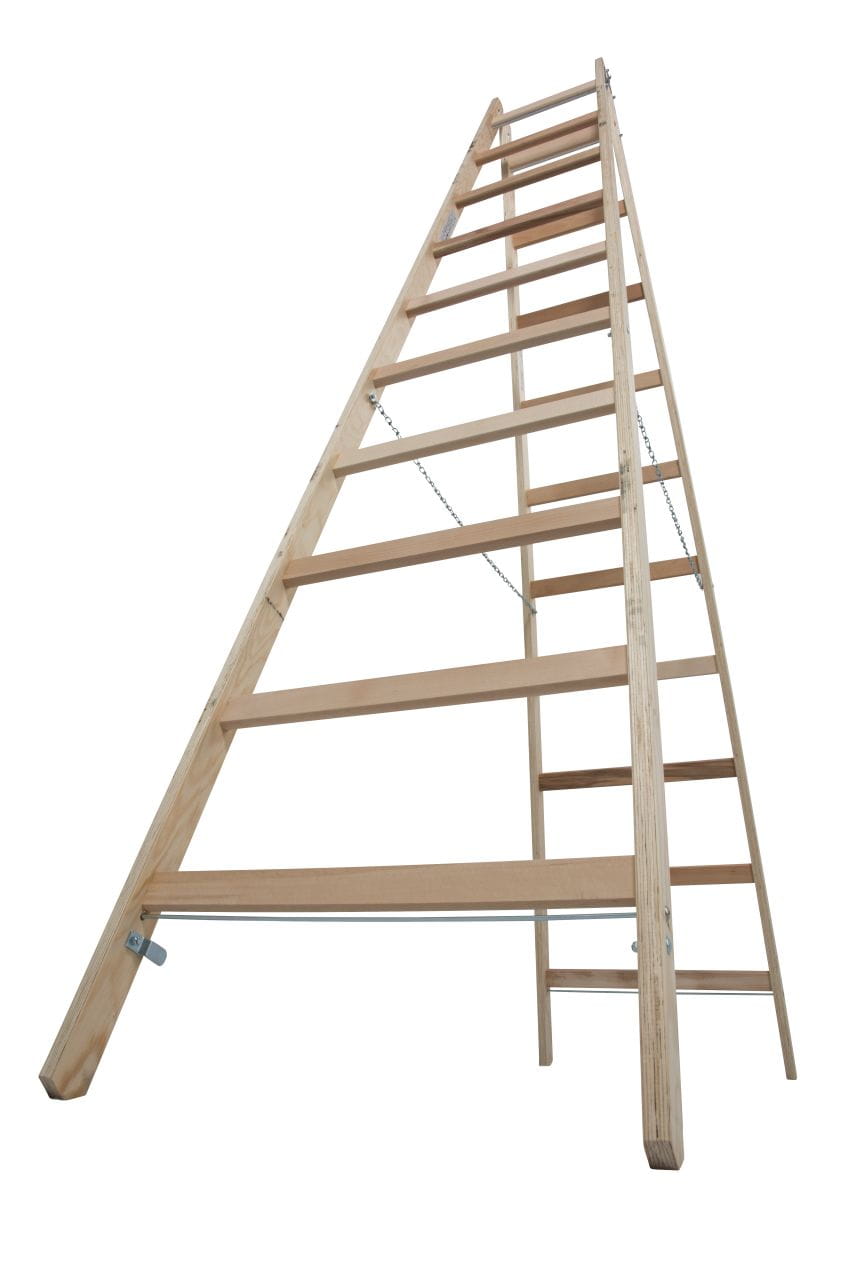 Drabina dwustronna drewniana 2x10 4,05m Krause Stabilo 170125 Zastosowanie w praktyce