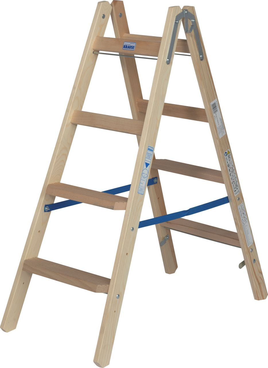 Drabina drewniana stopnie/szczeble 2x4 2,5m Krause Stabilo 818317 Dlaczego warto