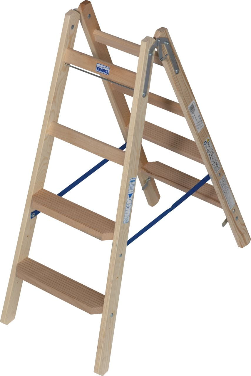 Drabina drewniana stopnie/szczeble 2x4 2,5m Krause Stabilo 818317 Cechy główne