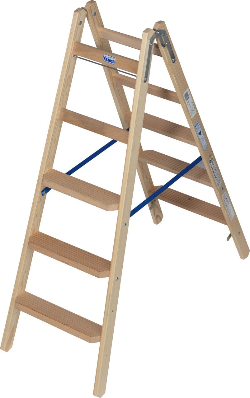 Drabina drewniana stopnie/szczeble 2x5 2,75m Krause Stabilo 818324 Cechy główne