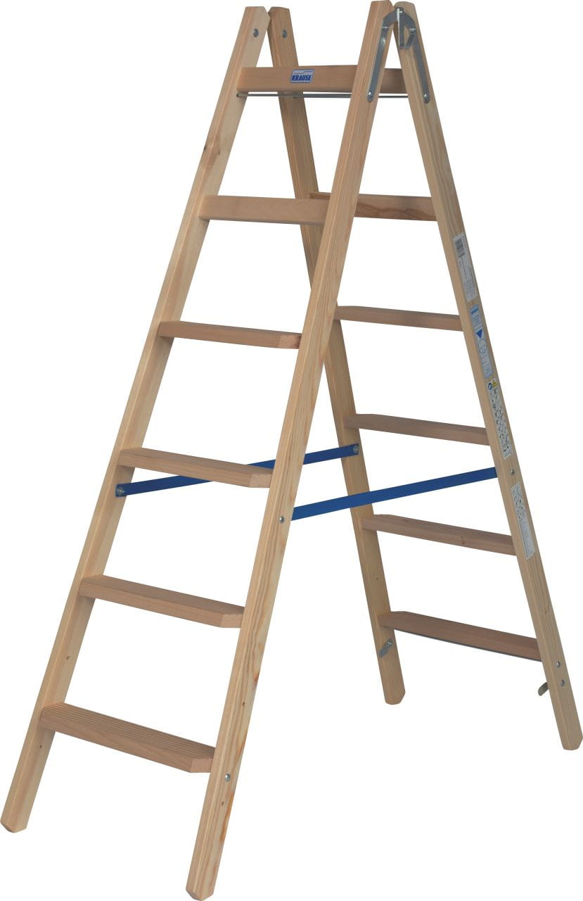 Drabina drewniana stopnie/szczeble 2x6 3m Krause Stabilo 818331 Dlaczego warto
