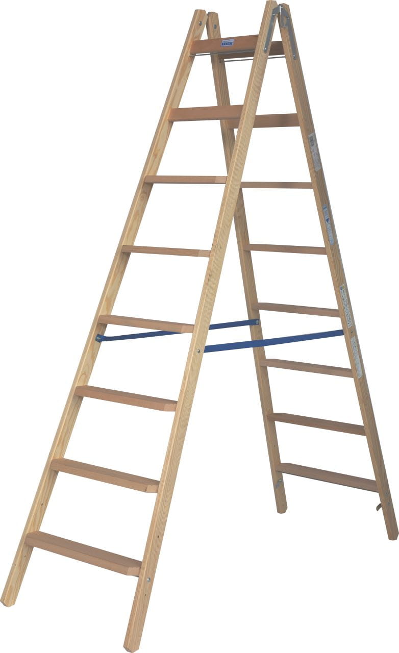 Drabina drewniana stopnie/szczeble 2x8 3,5m Krause Stabilo 818355 Dlaczego warto