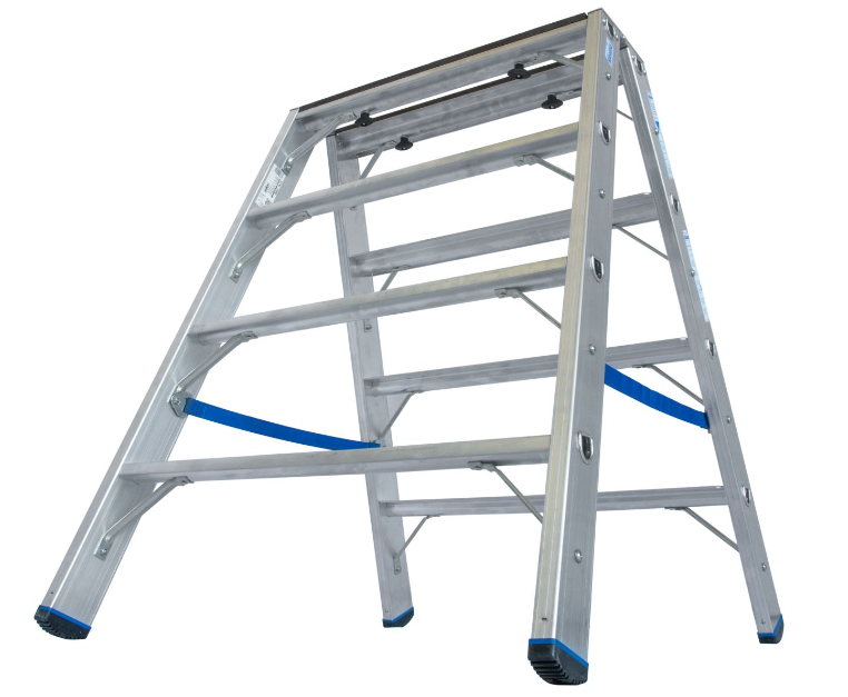 Drabina dwustronna z drewnianą nakładką 2x4 Stabilo 123862 KRAUSE Cechy główne