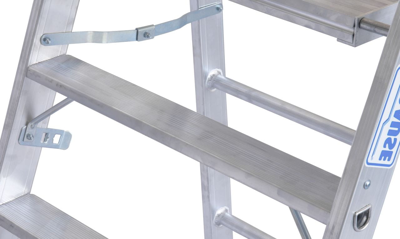 Schodki Profi 1x4 2,95m Krause Stabilo 126085 + stabilizator i rolki Zastosowanie w praktyce